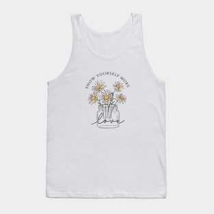 Boho Flowers Quote - Show Yourself More Love - Mental Health Positivity Tank Top